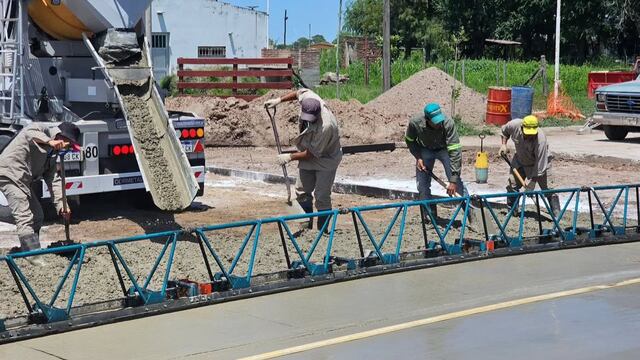 Obra de pavimento en Humberto Primo