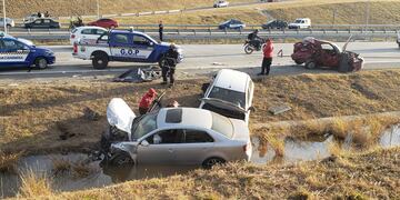 Siniestro vial fatal en Circunvalación con dos víctimas. (Javier Ferreyra)