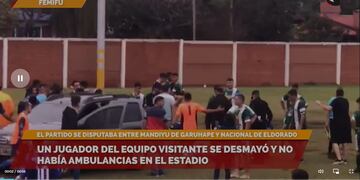 Se descompensó mientras jugaban al futbol y el equipo local no contaba con ambulancia para trasladarlo.