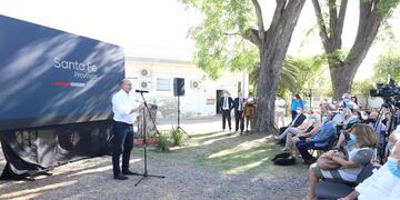 Perotti en la presentación de las ampliaciones del Hospital de Sunchales