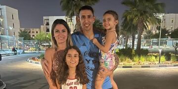 Ángel Di María y sus tres pilares: Jorgelina, Mía y Pía