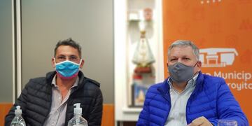 Intendente Arroyito Gustavo Benedetti junto a Hernán Moro CCIA