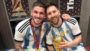 Rodrigo de Paul y Lionel Messi