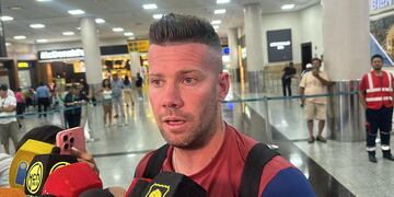 Guido Herrera habló tras la dura pelea entre el plantel de Talleres y la Policía de Brasil. (Prensa Talleres)