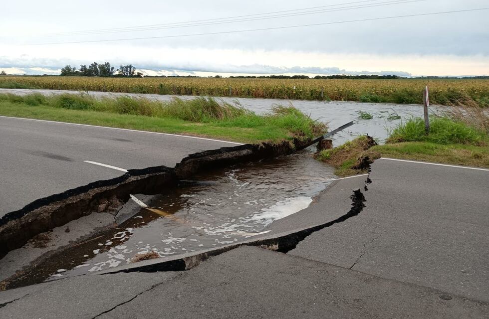 “Se partió la ruta”: las consecuencias de la intensa lluvia en Córdoba