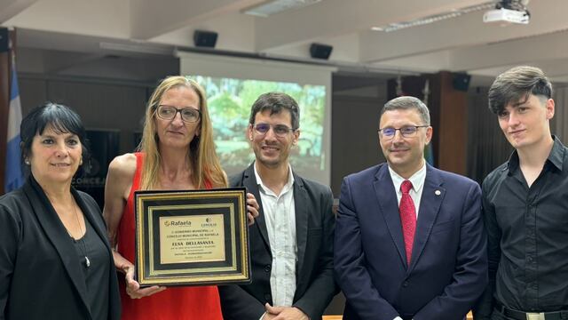 Reconocimiento a Elsa Dellasanta en el Concejo Municipal por su participación en el hermanamiento Rafaela - Sigmaringendorf