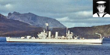 El crucero Belgrano y Felipe Santiago Gallo