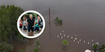 Llega a Gualeguaychú el gobernador Rogelio Frigerio para recorrer las zonas afectadas por las inundaciones