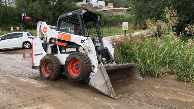 Arreglos en las calles de Carlos Paz tras el temporal. Foto: Municipalidad de Carlos Paz