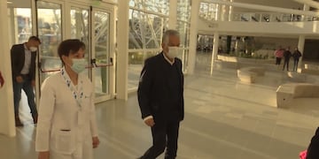 María José Zanglá junto a Alberto Rodríguez Saá en la inauguración del "Ramón Carrillo"