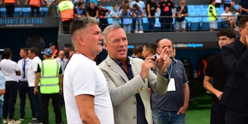 Luis Fabián Artime y Andrés Fassi, presidentes de Belgrano y Talleres, en la antesala de copas internacionales (La Voz).