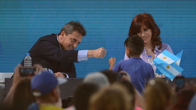 Sergio Massa junto a Cristina Kirchner, dos de las figuras pesadas del Frente de Todos que irán en búsqueda de la lucha presidencial.