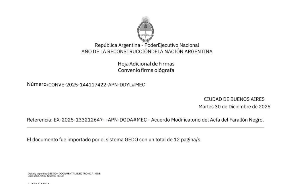 El Anexo que acompaña el DNU sobre YMAD