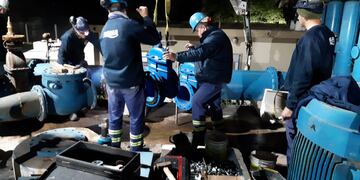 Los trabajos en el Acueducto a Rafaela se realizaron de noche