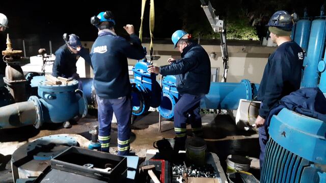 Los trabajos en el Acueducto a Rafaela se realizaron de noche