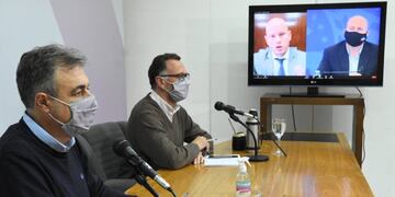 Luis Castellano y Diego Peiretti participaron de la videoconferencia