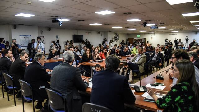 Los dirigentes de la Mesa de Enlace junto a diputados de Juntos por el Cambio (Foto: Prensa JxC)
