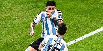 Enzo Fernández liquidó el partido para Argentina. Foto: @brfootball