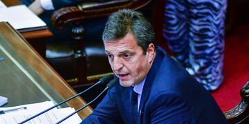 ID:6637608 Sergio Massa durante la sesión en la cámara de Diputados por la Ley de eitquetado Foto Federico Lopez Claro