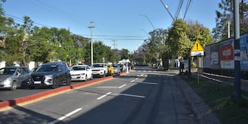Corte en la avenida Recta Martinolli.