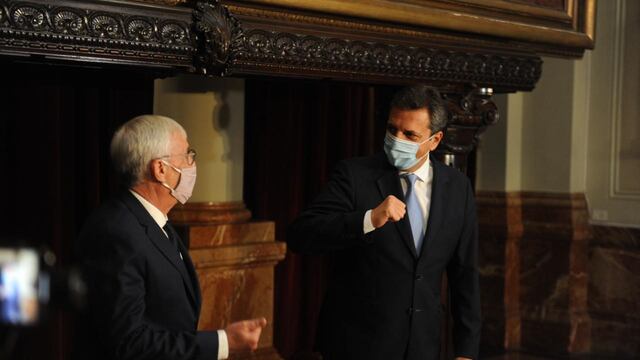 Massa llegó al Congreso para presidir la sesión. (Foto: Federico López Claro)