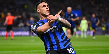 Lautaro Martínez marcó el 1 a 0 del Inter ante Barcelona. (Inter).
