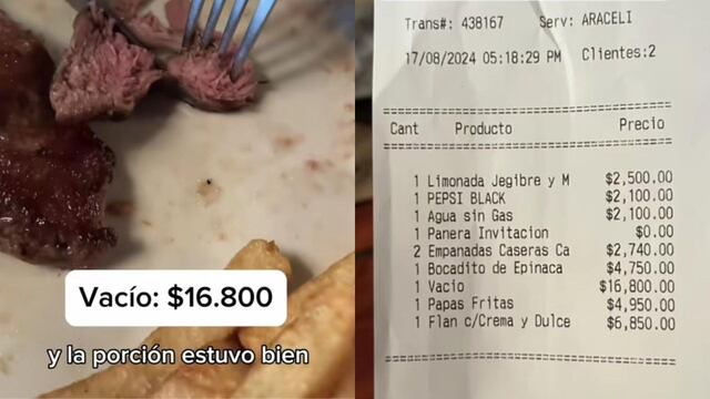 Turistas fueron a comer a Palermo y mostraron los precios.