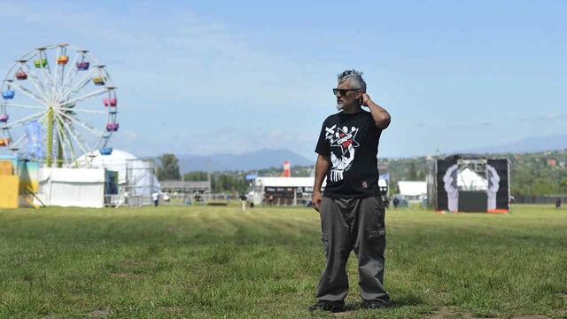 José Palazzo, en el Aeródromo Santa María de Punilla, en la previa de la organización del festival de 2014 (Fotografías de archivo de La Voz del Interior).