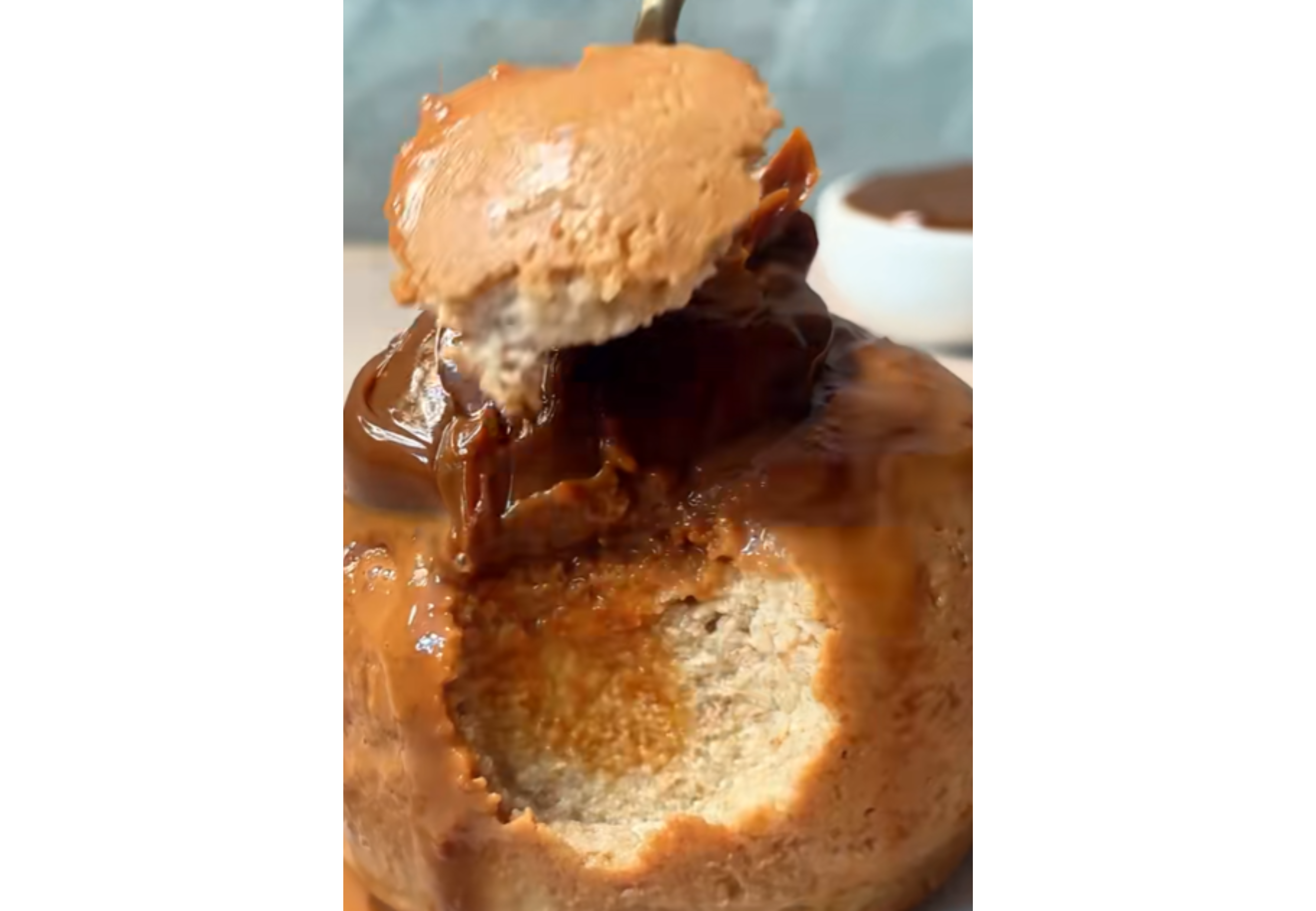 Así queda el budín de pan.