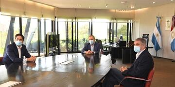 Trotta y Schiaretti mantuvieron una reunión en el Centro Cívico (Prensa Gobierno)