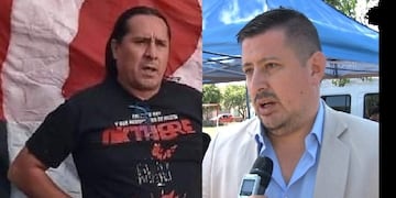 Declaraciones de José Surita (izq.), del Movimiento Evita Jujuy, provocaron una fuerte reacción del secretario de Gobierno provincial, Diego Rotela (der.).