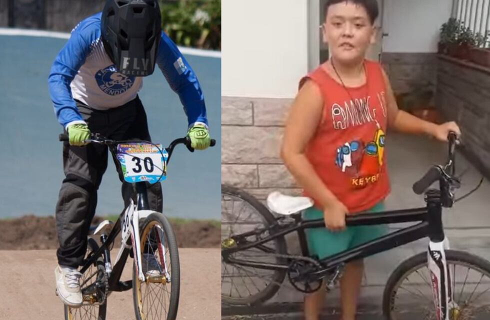 Emocionante: Agustín recuperó su bicicleta de BMX que le habían robado