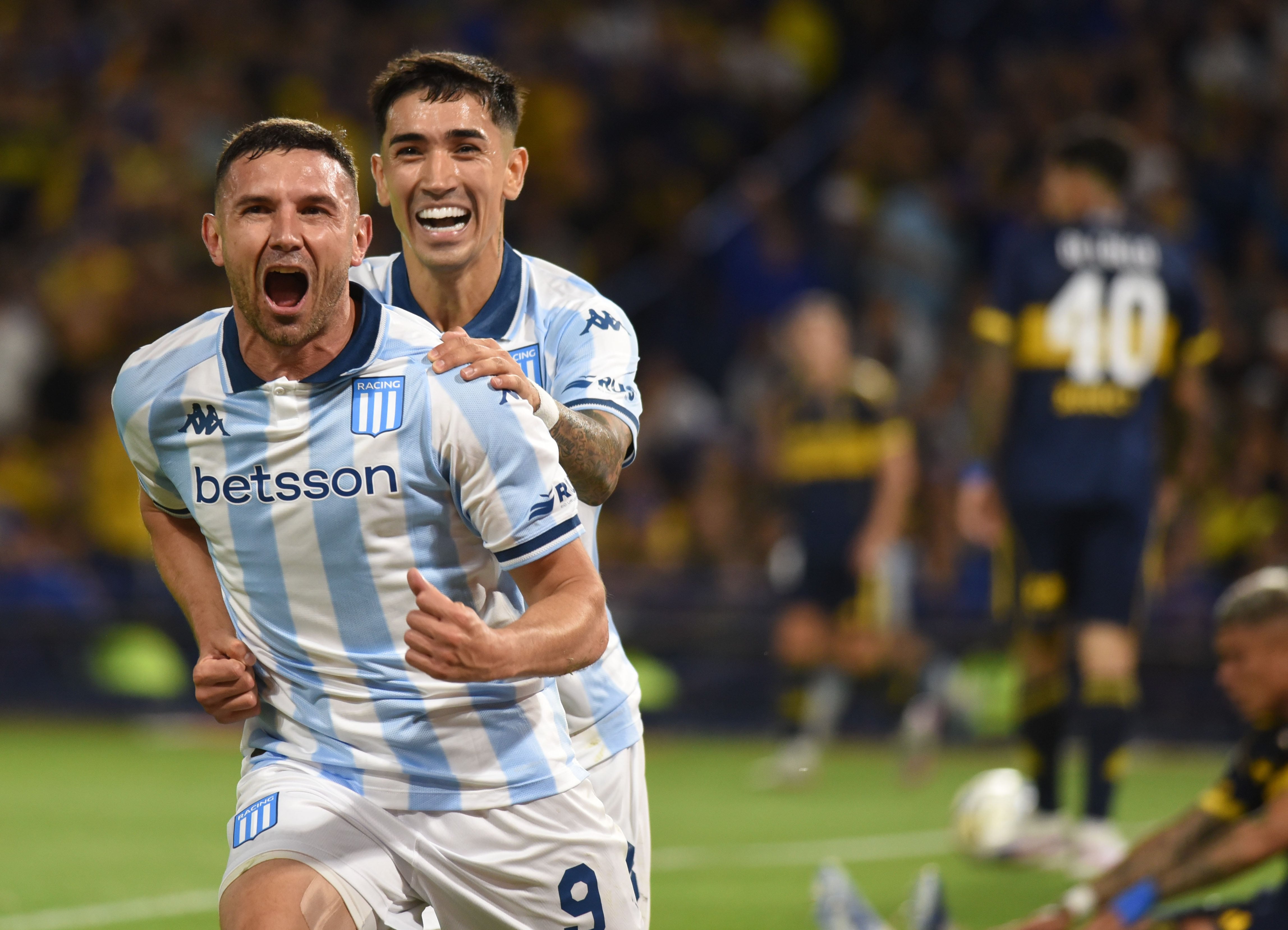 Maravilla Martínez cortó su sequía, marcó el gol ante Boca y llevó a Racing a la final del Torneo Clausura. (Fotobaires)