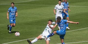 Godoy Cruz Antonio Tomba recibe este sábado a Newell's Old Boys por la Liga Profesional de Fútbol. Foto: Ignacio Blanco / Los Andes.