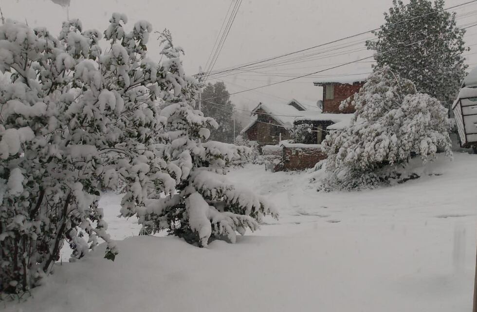Postales de la nevada en Bariloche: histórico suceso que sorprende a los vecinos de la ciudad en plena primavera