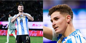 Lucas Beltrán y Julián Álvarez, la dupla de la Selección Argentina en París 2024.