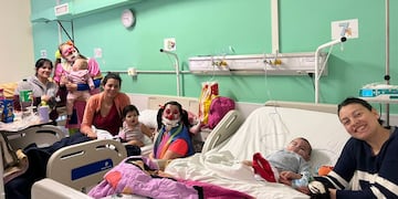 La Compañia de payasos Había una vez de recorrida por hospitales de Bahía Blanca