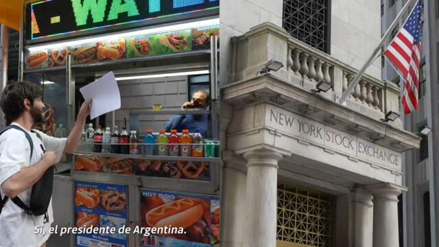 Algunos neoyorquinos reconocieron al presidente argentino