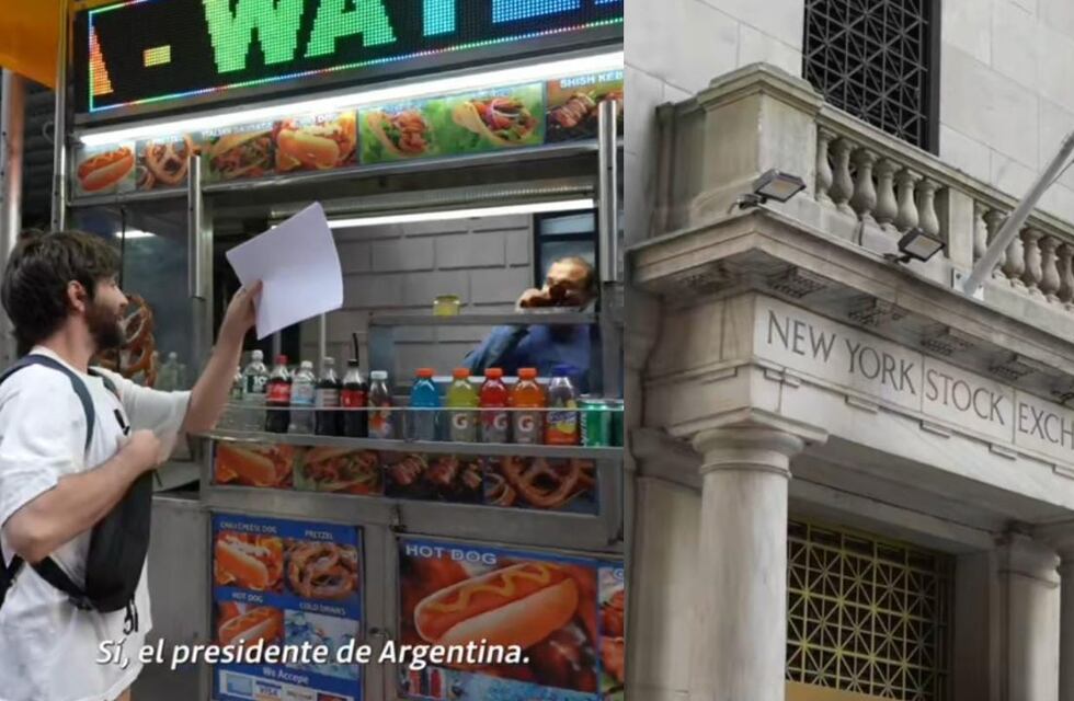 ¿Lo conocen? Mostró una foto de Javier Milei en las calles de Nueva York y esto fue lo que respondieron