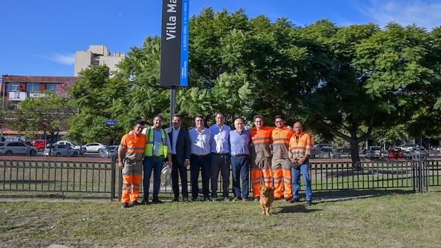El perrito que fue adoptado por los trabajadores de la estación de tren de Villa María.