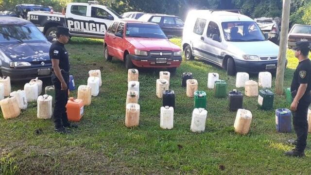 Incautaron más de mil litros de combustible de contrabando en El Alcázar.