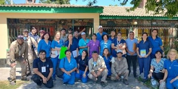 El equipo que realiza los operativos de control del dengue.