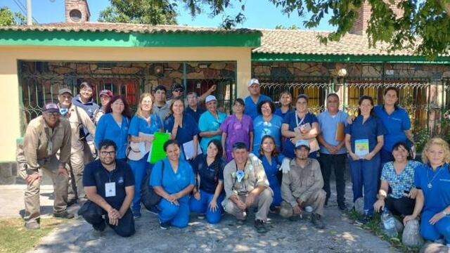 El equipo que realiza los operativos de control del dengue.