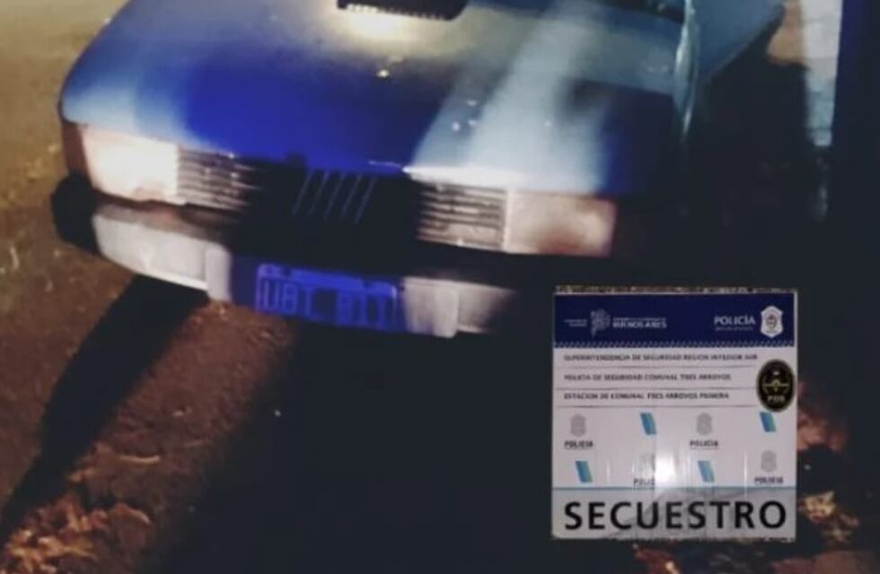 Tres Arroyos: Robó un auto y  tras una breve persecución fue detenido por la policía