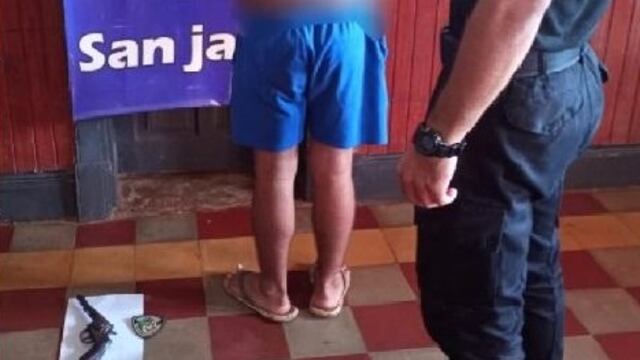 Amenazó a una mujer con un revólver en San Javier.