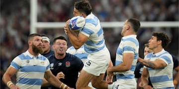 Los Pumas vs. Inglaterra en el inicio del Mundial de rugby en Francia.