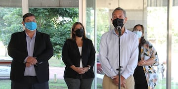 El secretario de Salud provincial Jorge Prieto brindó una conferencia de prensa sobre la estrategia sanitaria.