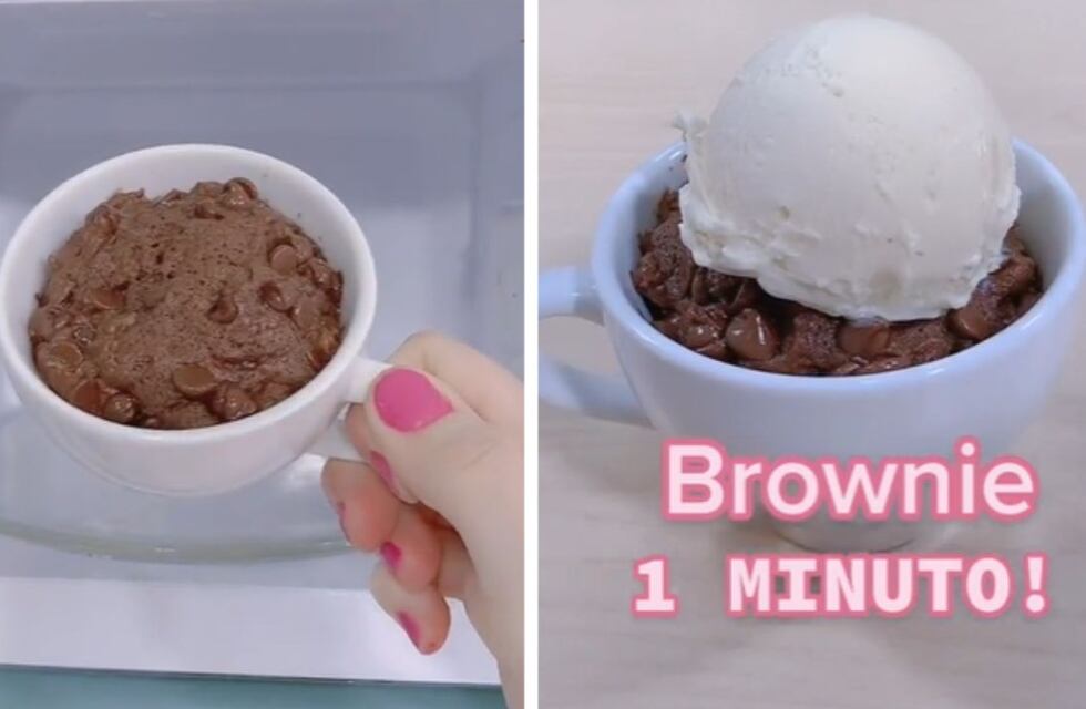Furor por los brownies de cacao: la receta fácil e ideal para el microondas en 1 minuto