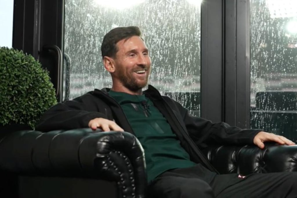 Messi en la entrevista con Occhiato y Leuco. (Captura).