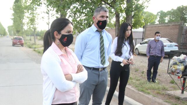 Lucía Carrasco y Abel Vázquez. Los acusados durante una inspección ocular.